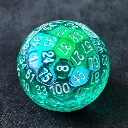 Amazon.com: SASHUN ZX 99 Sides Polyhedral Dice Green